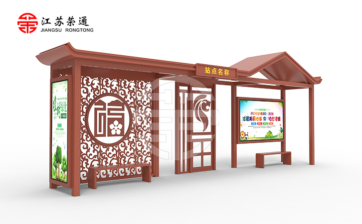 福建泉州不銹鋼公交站臺效果圖